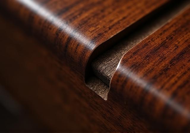 Dettaglio di un incastro a coda di rondine fatto a mano