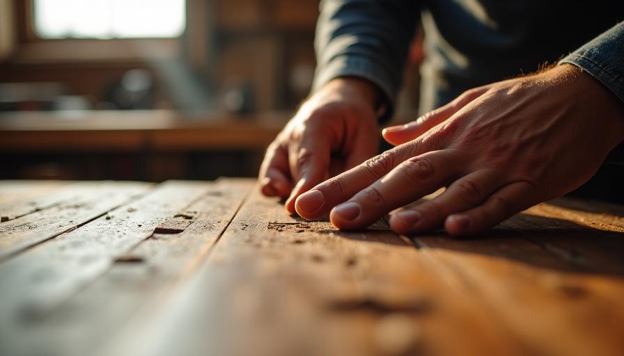 Dettaglio di artigianato in legno di alta qualità che rappresenta la cura del dettaglio